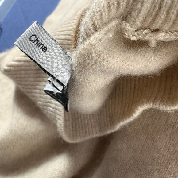 M.M. LaFleur The Luan Cashmere Sweater Oat Beige Mockneck Turtleneck XS - Picture 5 of 14